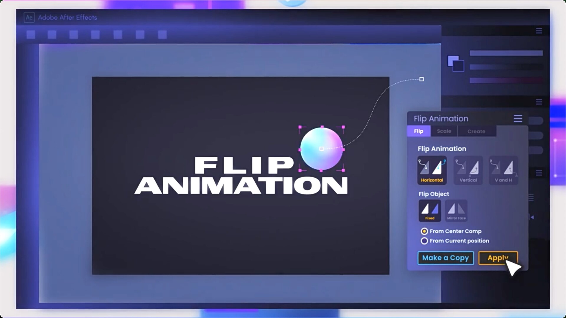 AE脚本-图层翻转镜像对称动画 Flip Animation 