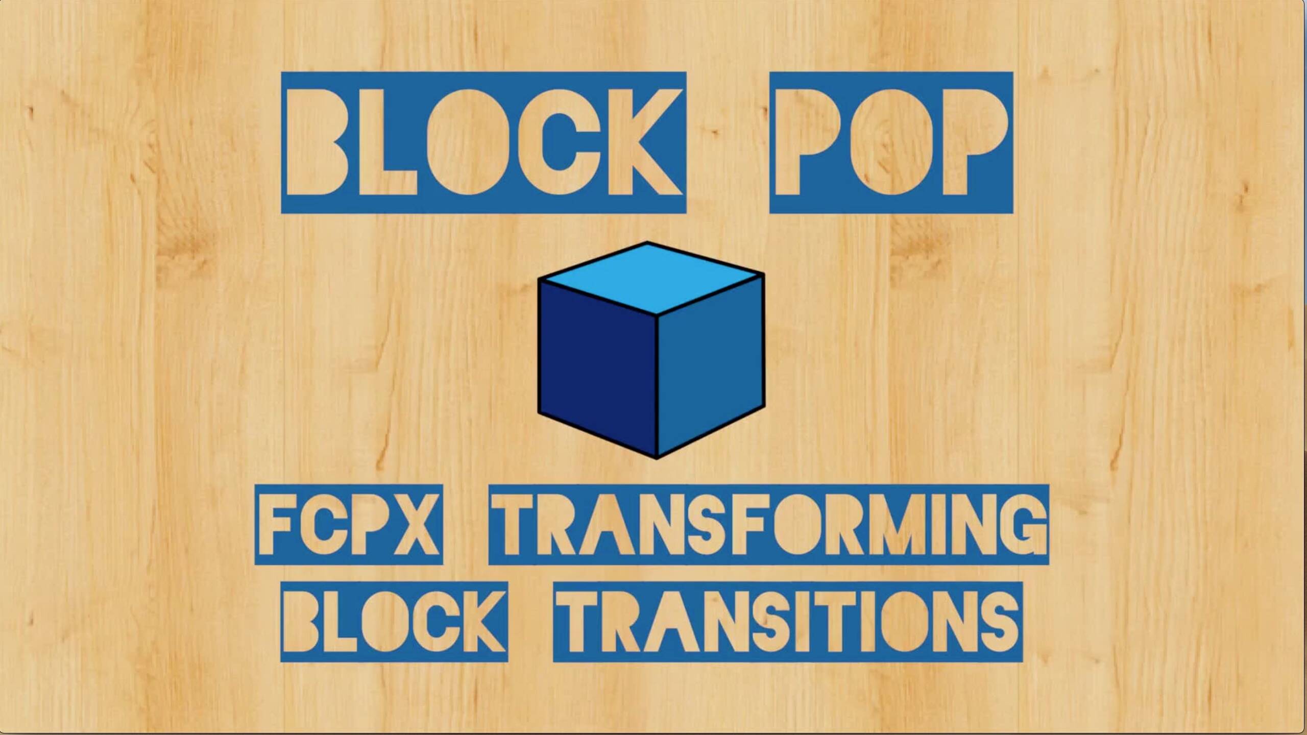 fcpx插件:Stupid Raisins Block Pop 分屏转场过渡